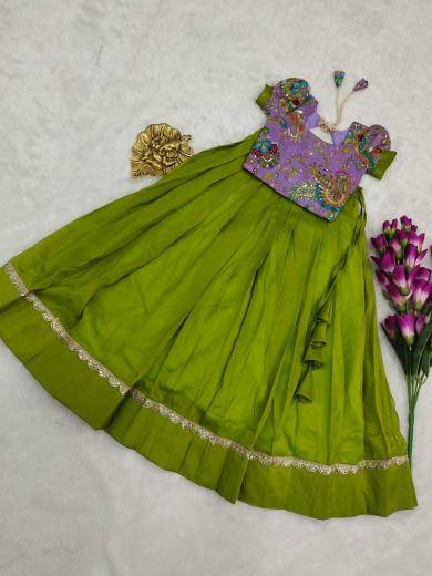 KIDS LEHENGA CHOLI silk Children boutique clothing wholesale